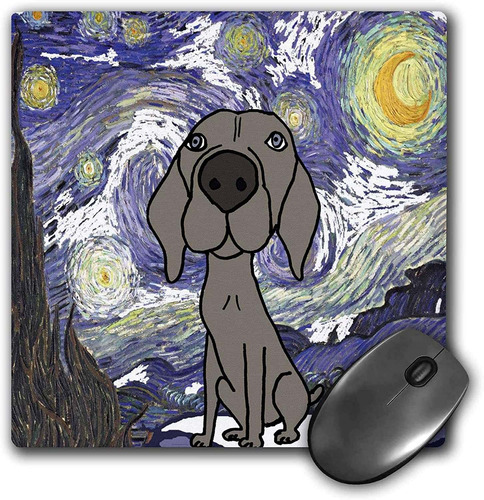 Mouse Pad Dibujo Perro Pintura Van Gogh 8 X 8 Pulgadas