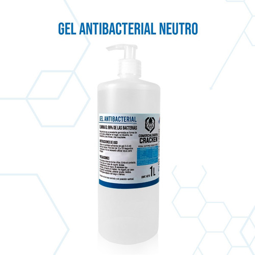 Imagen 2 de 10 de Gel Antibacterial Para Manos Desinfectante 1 Litro
