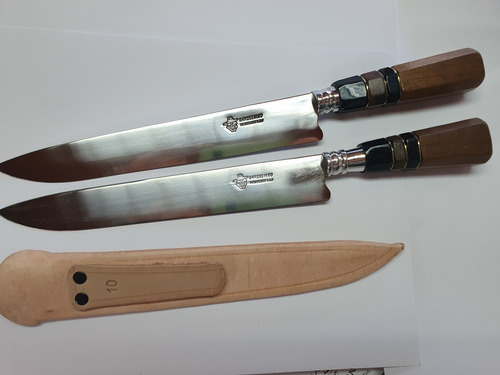 Cuchillo 24cm Hoja Gardeliano Combinado  Madera Y Guampa