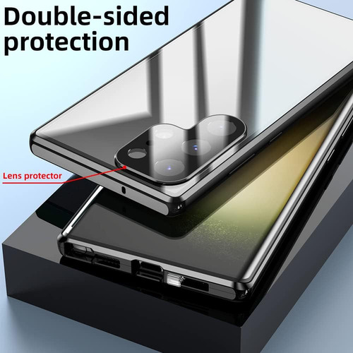Cubierta Trasera De Cristal Templado/magnético Para Samsung S24 S25 Ultra