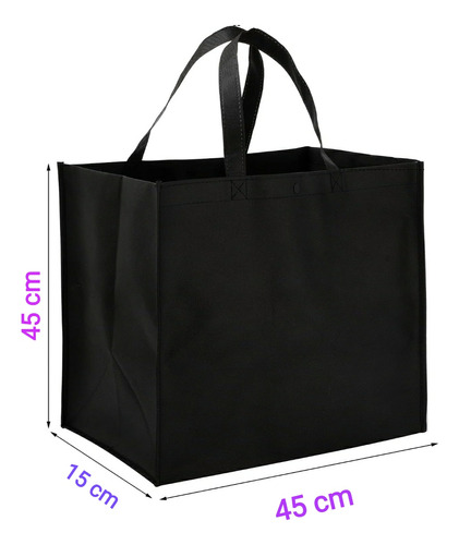 Bolsa Tamaño Jumbo .45x45x15 .cesta Navideña.color Negro 