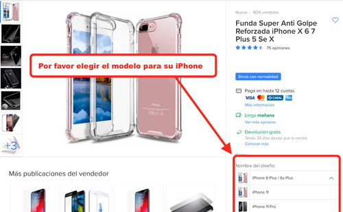 Funda Super Anti Golpe Reforzada iPhone 11 Pro Max X Xs Xr