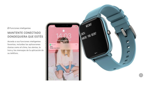 Smartwatch Colmi P Series P8 1.69" caja de aleación black, malla black de silicona