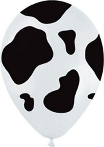 Globos Vaca Holstein 11  - Bolsa De 10