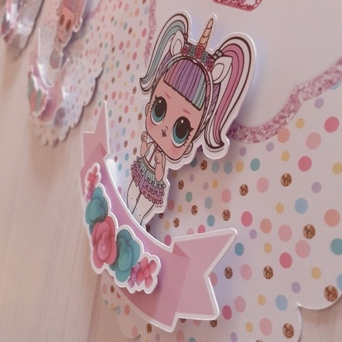 Banderines Personalizados 3d Lol Unicornio