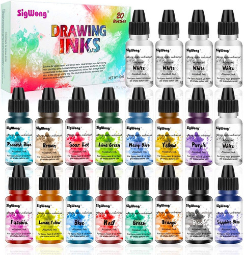 Set De Colores Juego De Tinta De Alcohol - 20 Botellas De Ti