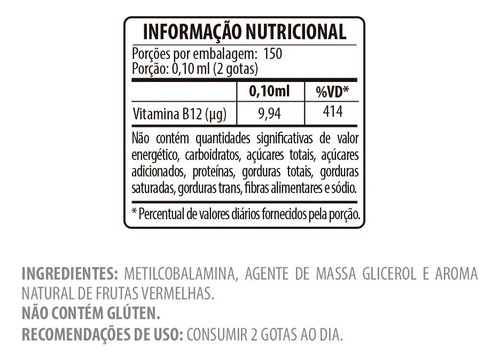 2x Belt B12 Bariatric Líquida- 15 Ml- Frutas Vermelhas