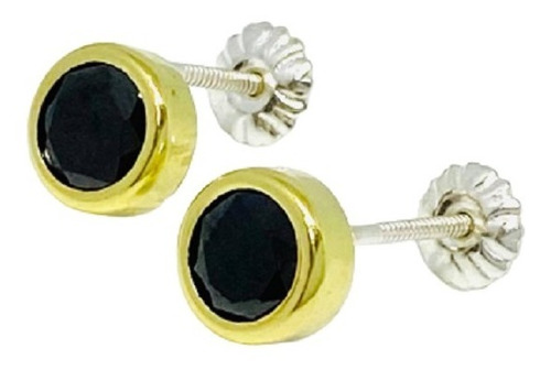  Aros Susanita 7mm  Con Rosca De Plata Y Oro Ar 345 