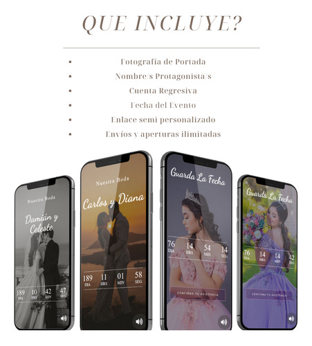 Save The Date Digital Personalizada Boda