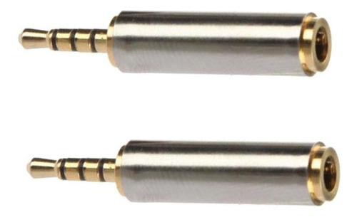 . 2 Adaptadores Macho De 2,5 Mm A Hembra De 3,5 Mm.