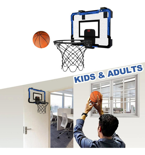Aro De Baloncesto De La Habitación De La Puerta Con Azul