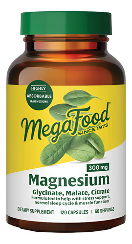 Megafood Magnesio 300 Mg 120 Tabletas Sabor Sin Sabor