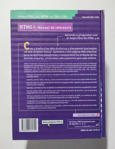 Manual De Referencia Html. Thomas A Powell. Programación Web (Reacondicionado)