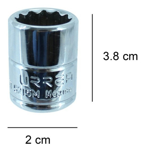 Dado Métrico 12puntas 15mm Cuadro 3/8 Urrea 5215m 32809520