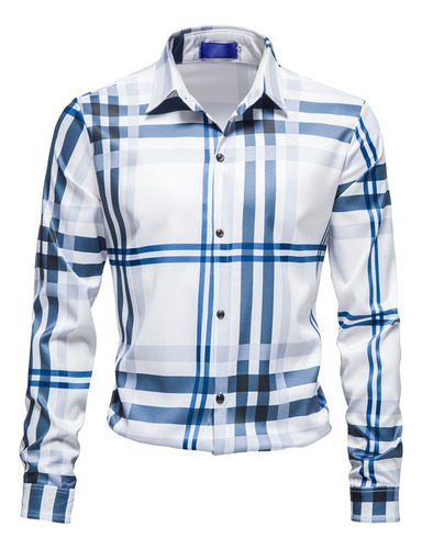 Camisa De Negocios Para Hombre, Manga Larga, Ropa Vintage, B