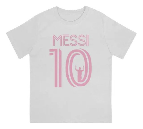 Camiseta De Algodón Con Estampado Gráfico Messi Número 10