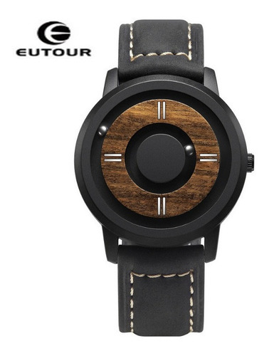 Reloj De Piel Con Bola Magnética De Cuarzo Eutour E020