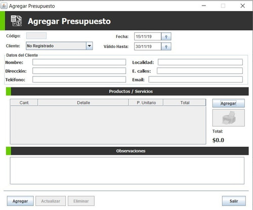 Software Programa Presupuestos Y Remitos