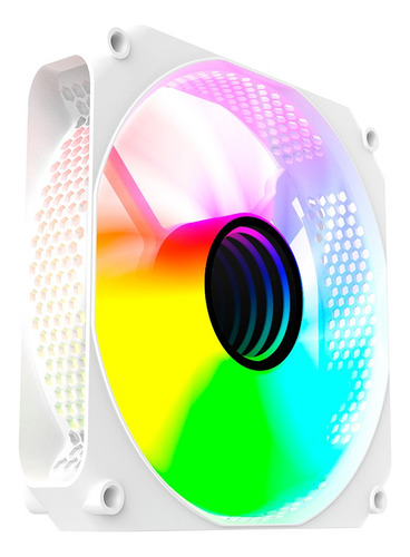 Kit 3 Cooler Fan Rgb Pc Gamer - Branco Clanm