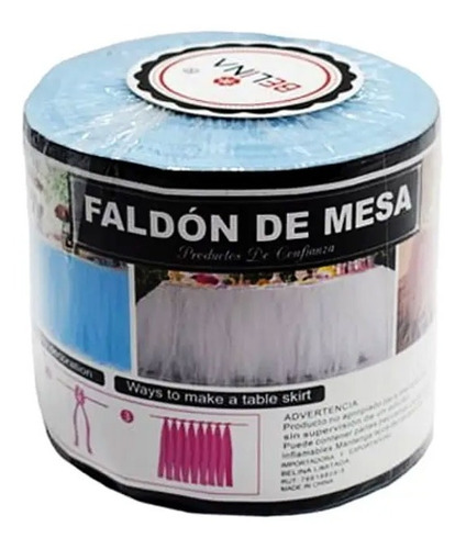 Rollo De Tull Para Faldón De Mesa Decoración Cotillón Belina