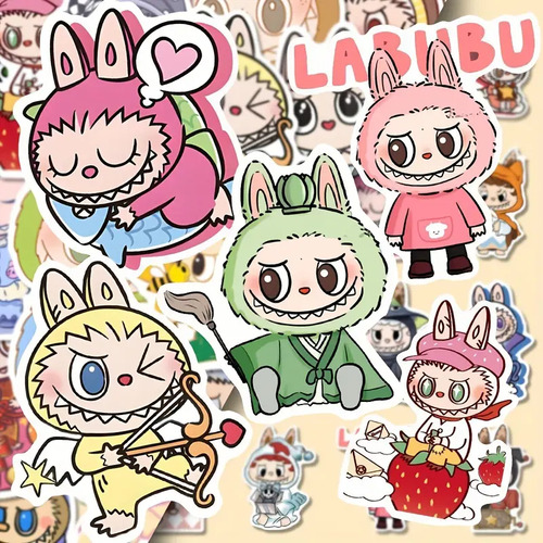 80 Calcomanías Sticker Impermeables De Labubu