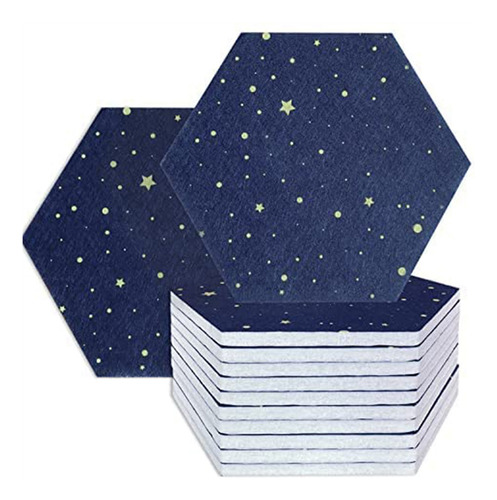 Paquete De 36 Paneles Acústicos Starry Hexagon, Insonorizado