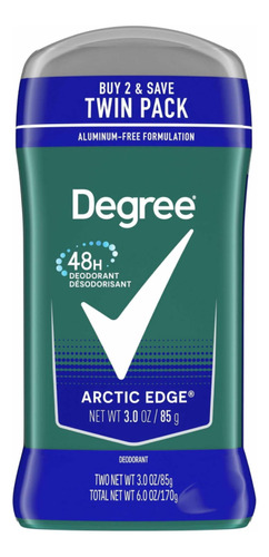 Degree Desodorante Antitranspirante Artic Edge Hombre 48h 2p