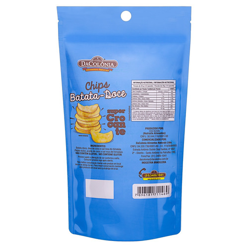 Imagem 4 de 4 de Chips de Batata-Doce DaColônia sem glúten 50 g