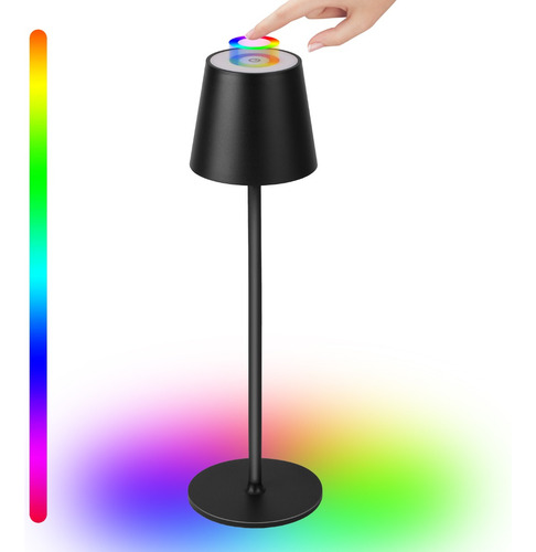 Lámpara De Mesa Led Moderna Recargable Usb Lamp Rgb