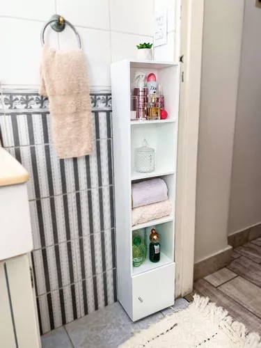 Mueble Organizador Para Baño 22 Cm Ax 15 Cm X 1,08 Mt Alto