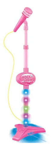 Microfone Com Pedestal Infantil Rock Star Dm Toys