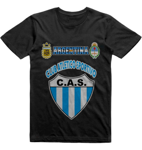 Remera Algodon Negra Sportivo Saenz Peña Chaco