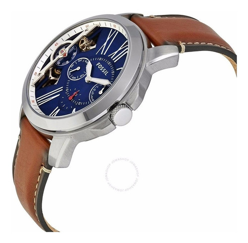 Relógio Masculino Fóssil Automático Pulseira De Couro