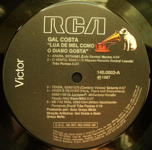 Gal Costa Lua De Miel Como O Diabo Gosta C/insert Lp (Usado)