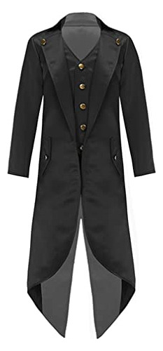 Agoky Boys Renaissance Steampunk Tailcoat Jacket Vampire Cos