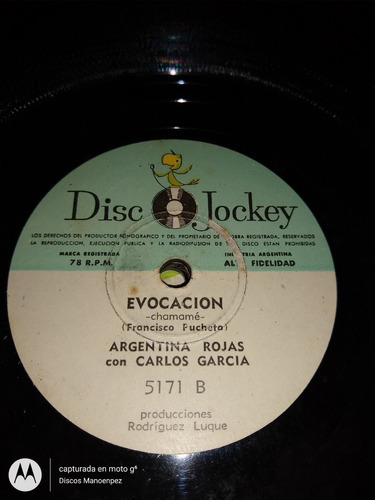 Pasta Argentina Rojas Carlos Garcia Disc J C127