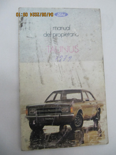 Ford Taunus 1979 Manual Del Propietario 
