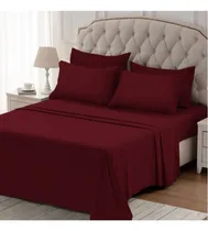 Comprar Juego De Sábanas Hoteleras Onix 600 H 2 1\u002F2 Plazas Color Sábana Bordó Diseño De La Tela Liso Gemma Home Lagam