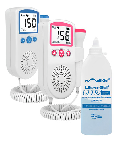 Aparelho Ultrassom Doppler Ouvir Batimentos + Gel Condutor