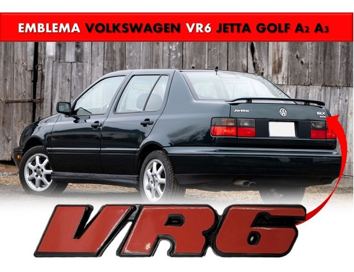 Emblema Para Cajuela Volkswagen Vr6 Jetta Golf A2 A3 Rojo