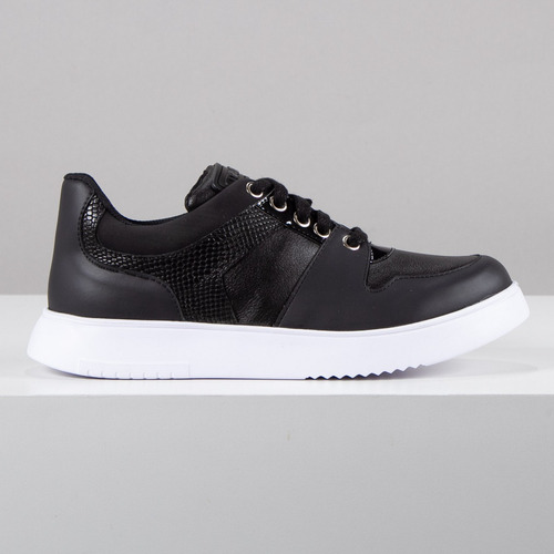 Imagen 2 de 6 de Zapatillas Mujer Urbanas Casual Lali Cuero Reptil Citadina