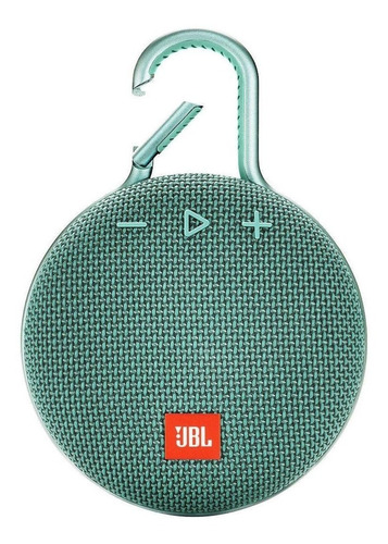 Parlante JBL Clip 3 portátil con bluetooth waterproof river teal 