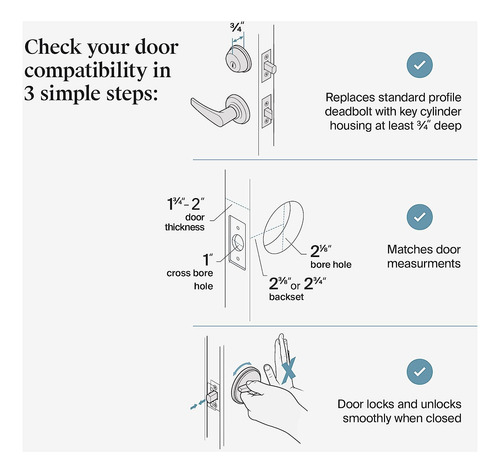 Level Lock Smart Lock Touch Bloque Bluetooth, Apple Homekit. Níquel Satinado