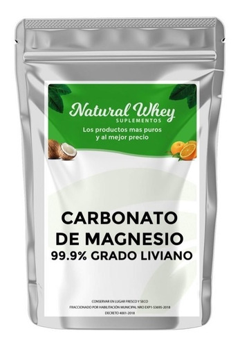 Carbonato De Magnesio Puro Usp 500 Gr Liviano