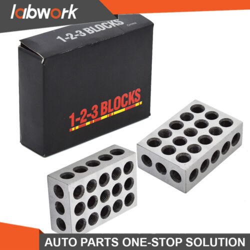 1x2x3 In Blocks Matched Pair Hardened Steel 23 Holes Pre Aaf