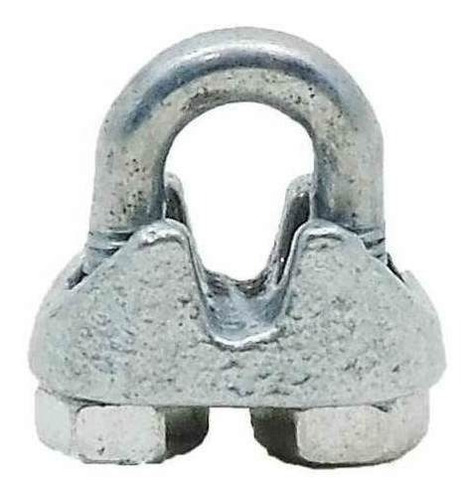 Imagen 3 de 8 de Grampa Prensa Cable 1/8 - 3mm Acero Galvanizado X10 Unidades