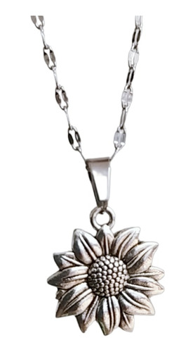 Collar/cadena Acero Con Dije Girasol /regalo/mujer/promesa. 