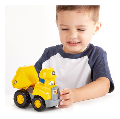 Cat Vehiculo 14cm Junior Crew Con Luz Volquete