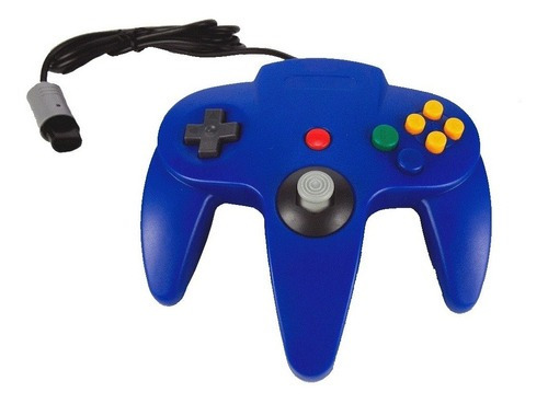 Controle Joystick Compatível Nintendo 64 Play Game Azul