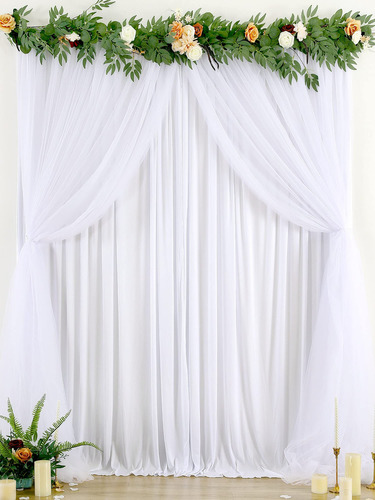 Cortinas De Tul Blanco Para Baby Shower, Fiesta, Boda, Teln